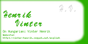 henrik vinter business card